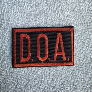 Vintage Disney Red and Black D.O.A. Patch Rare Movie Collectible